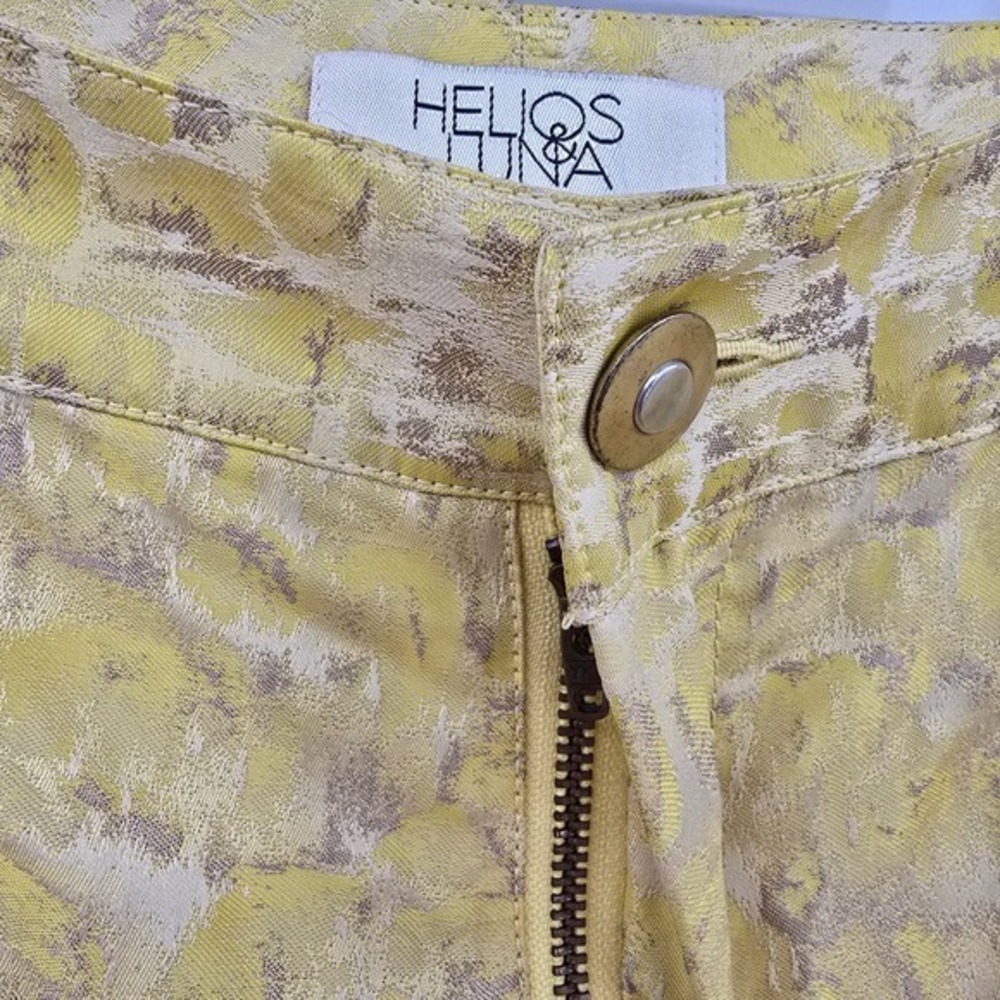 Helios & Luna Women's‎ Yellow Abstract Print Bootcut Flare Pants Size 6 - Picture 6 of 11